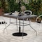 Flash Furniture Tory 27.5-in x 47.25-in Patio Table w/Tempered Glass Top w/Umbrella Hole and Steel Tube Frame, Slvr FV-FRB7-120-7W-SV-GG - alternate 9